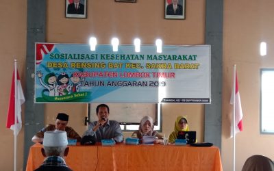 Meningkatkan Cara Hidup Sehat, Pemdes Rensing Bat Gelar Sosialisasi Kesehatan Pada Masyarakat